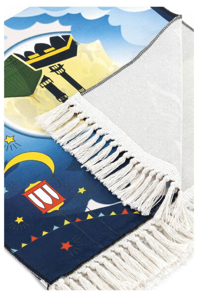 Digital Printed Children's Prayer Rug - With Balloon Handle - 44 X 78 Cm - 3