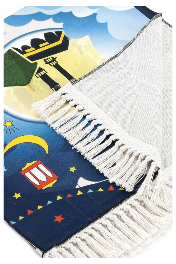 Digital Printed Children's Prayer Rug - With Balloon Handle - 44 X 78 Cm - 3