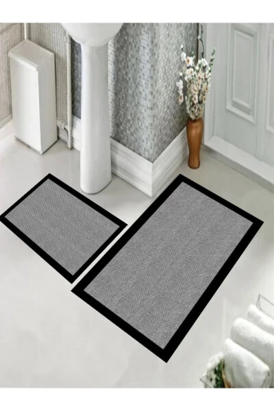 Digital Printed Non-Slip Absorbent Chenille Patterned Bath Set Bath Mat - ORİAHOME