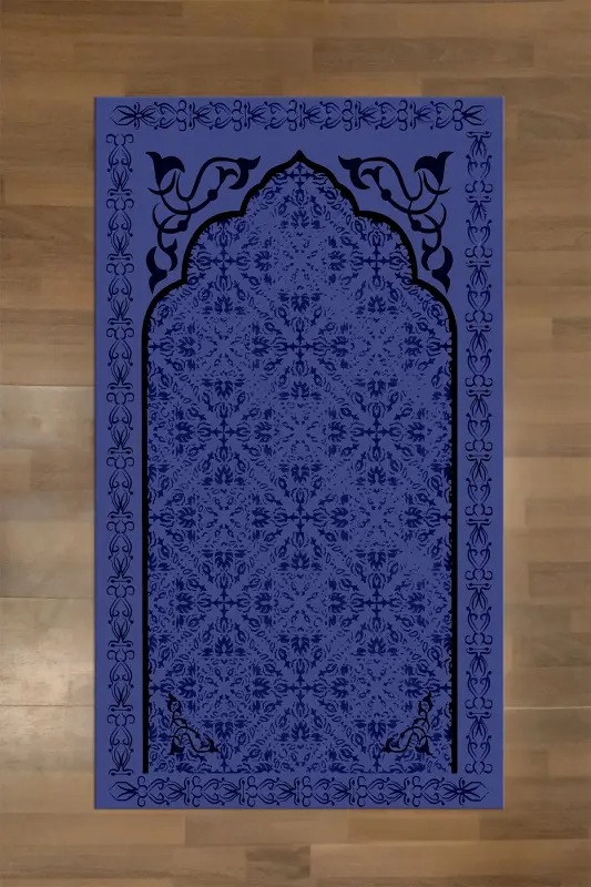 Digital Printed Non-Slip Base Washable Gift Dowry Prayer Rug, SECCADE-84-MOR,-MOR - NAPOLI HOME