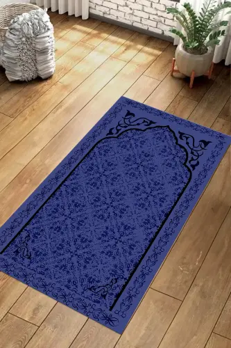Digital Printed Non-Slip Base Washable Gift Dowry Prayer Rug, SECCADE-84-MOR,-MOR - 5