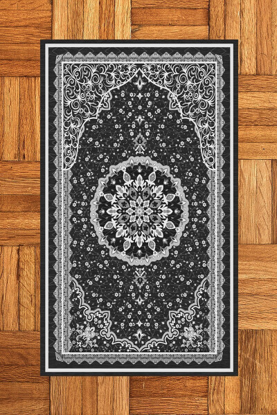 Digital Printed Washable Classic Pattern Gift Prayer Rug 70x130, Prayer Rug-40-gray - 2