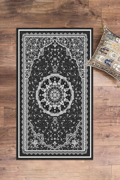 Digital Printed Washable Classic Pattern Gift Prayer Rug 70x130, Prayer Rug-40-gray - 5