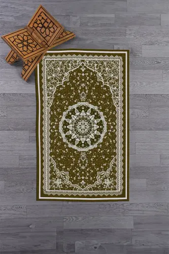 Digital Printed Washable Classic Pattern Prayer Rug 70x130, Prayer Rug-40-coffee,-BROWN - 4