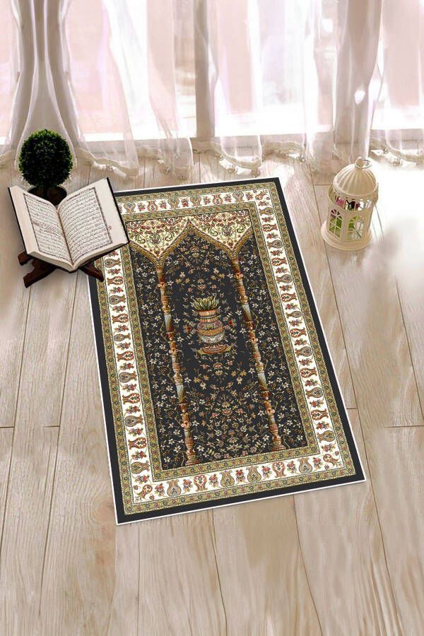 Digital Printed Washable Classic Patterned Prayer Rug 70x130 - 8