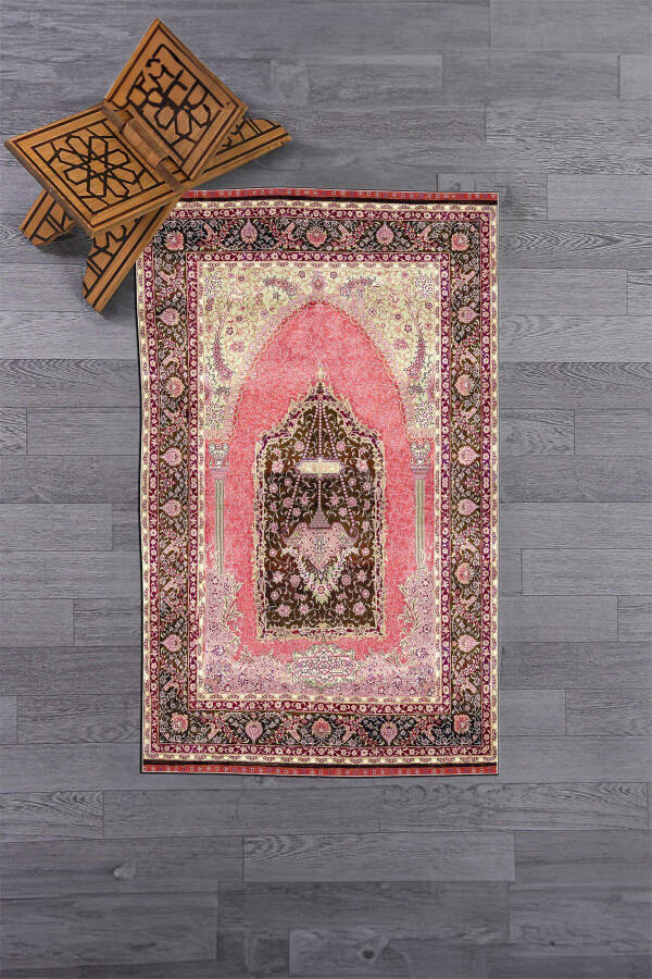 Digital Printed Washable Gift Classic Prayer Rug 70x130cm, SECCADE-33-RED - 5