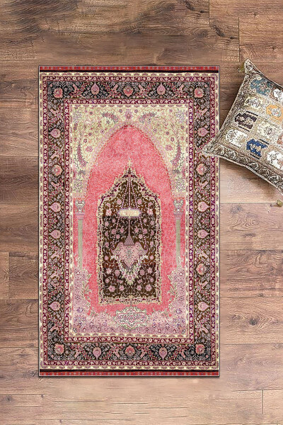 Digital Printed Washable Gift Classic Prayer Rug 70x130cm, SECCADE-33-RED - 6