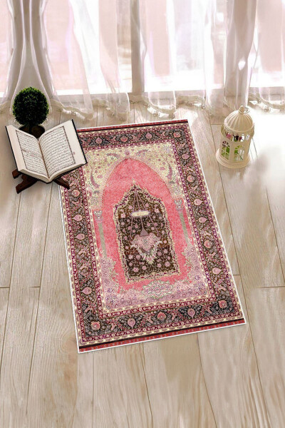 Digital Printed Washable Gift Classic Prayer Rug 70x130cm, SECCADE-33-RED - 7