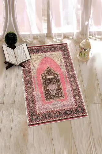 Digital Printed Washable Gift Classic Prayer Rug 70x130cm, SECCADE-33-RED - 5