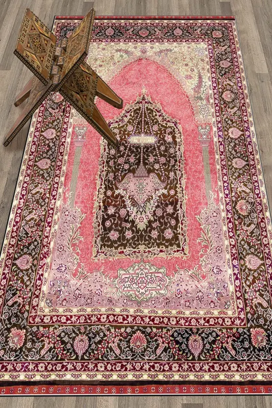 Digital Printed Washable Gift Classic Prayer Rug 70x130cm, SECCADE-33-RED - 6