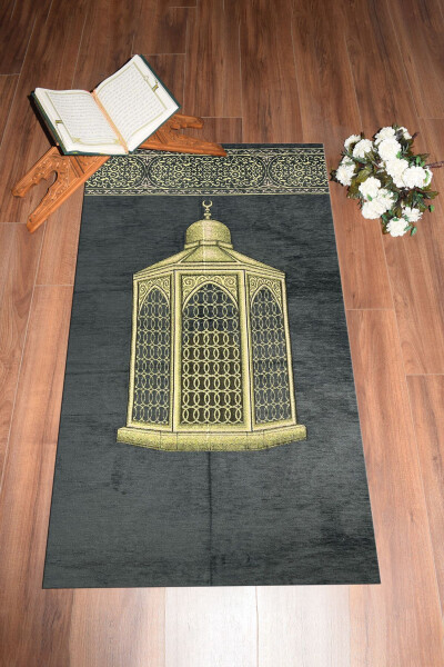Digital Printed Washable Gift Prayer Rug Mat 70x130, Rug-41-gray 