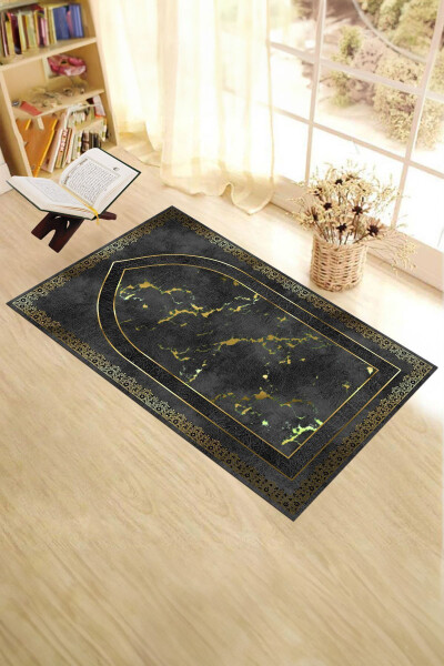 Digital printed, washable, modern patterned 70x130 prayer rug - 1