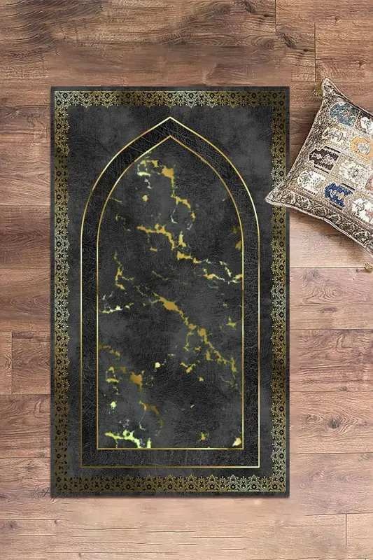 Digital printed, washable, modern patterned 70x130 prayer rug - 4