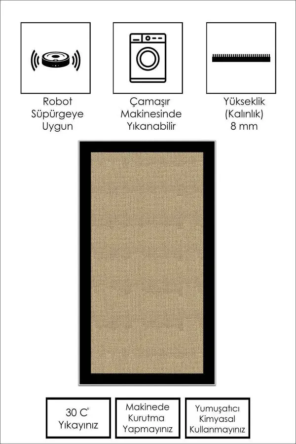 Digital Printed Washable Non-Slip Floor Rug Kitchen Rug Corridor Rug - 5