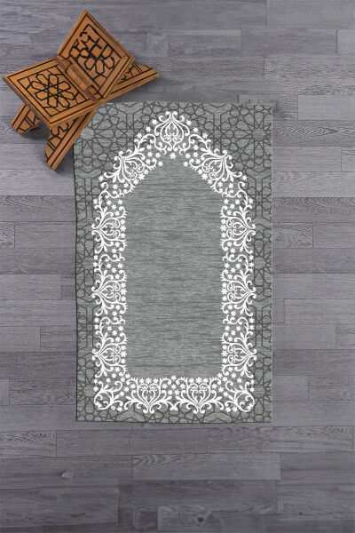 Digital Printed Washable Plain Chic Prayer Rug 70x130 cm. - 1