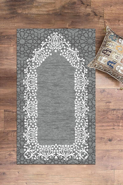 Digital Printed Washable Plain Chic Prayer Rug 70x130 cm. - 2