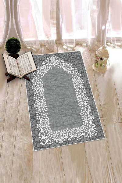 Digital Printed Washable Plain Chic Prayer Rug 70x130 cm. - 3