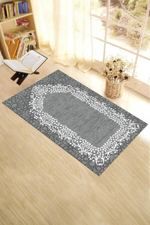 Digital Printed Washable Plain Chic Prayer Rug 70x130 cm. - 8