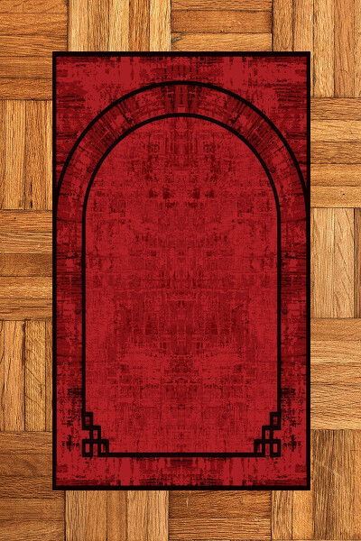 Digital Printed Washable Plain Design Prayer Rug - 11