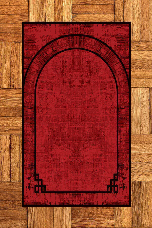 Digital Printed Washable Plain Design Prayer Rug - 2