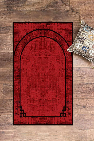 Digital Printed Washable Plain Design Prayer Rug - 5