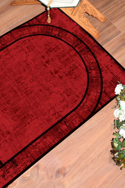 Digital Printed Washable Plain Design Prayer Rug - 8