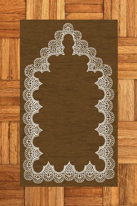 Digital Printed Washable Plain Elegant Pattern Prayer Rug Prayer Mat 70x130 Cm, Seccade-14-kahve,-BROWN - 7