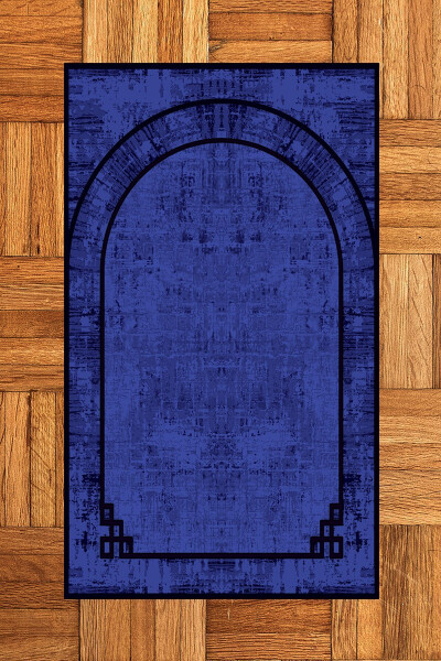 Digital Printed Washable Plain Pattern Prayer Rug Gift 70x130, SECCADE-39-PURPLE - 2