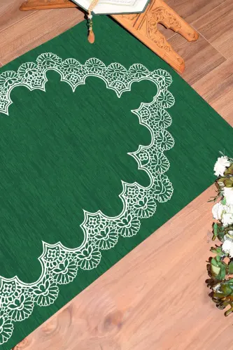 Digital Printed Washable Plain Stylish Pattern Prayer Rug 70x130 Cm - 7
