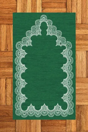 Digital Printed Washable Plain Stylish Pattern Prayer Rug 70x130 Cm - 9