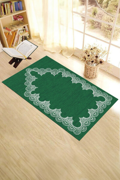 Digital Printed Washable Plain Stylish Pattern Prayer Rug 70x130 Cm - 8