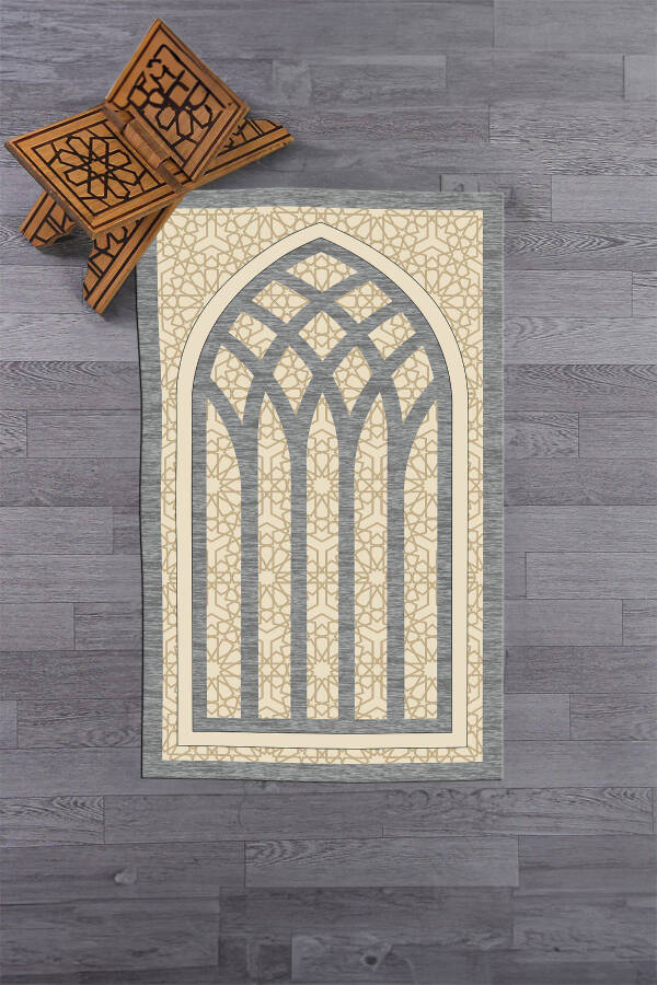 Digital Printed Washable Stylish Motif Rug Prayer Mat 70x130 cm. - 16