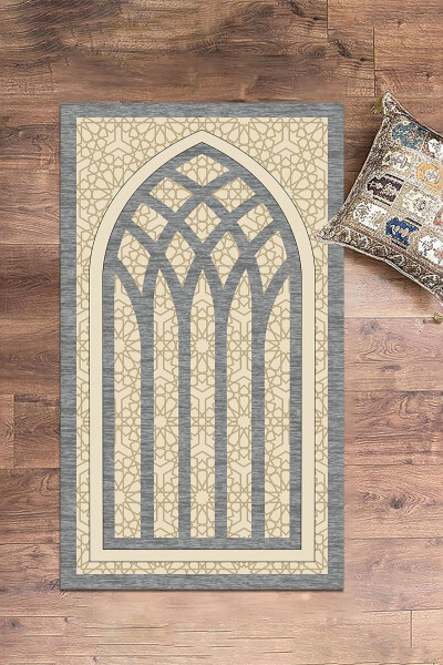 Digital Printed Washable Stylish Motif Rug Prayer Mat 70x130 cm. - 1