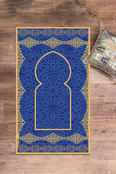 Digital Printed Washable Stylish Pattern Prayer Rug 70x130 Cm - 1