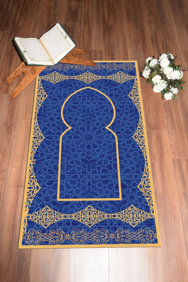 Digital Printed Washable Stylish Pattern Prayer Rug 70x130 Cm - 5