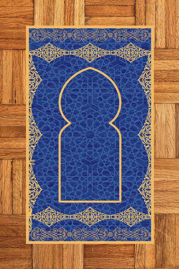 Digital Printed Washable Stylish Pattern Prayer Rug 70x130 Cm - 6