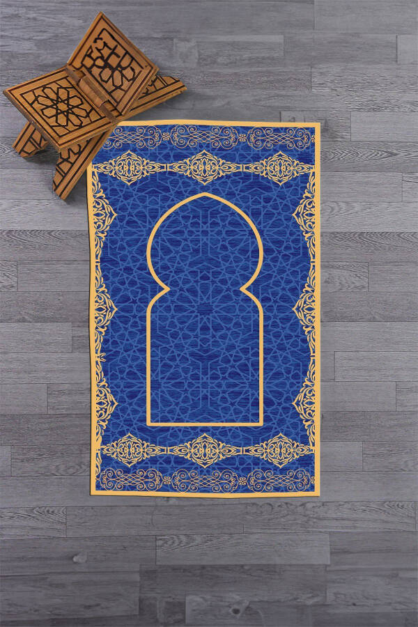 Digital Printed Washable Stylish Pattern Prayer Rug 70x130 Cm - 8