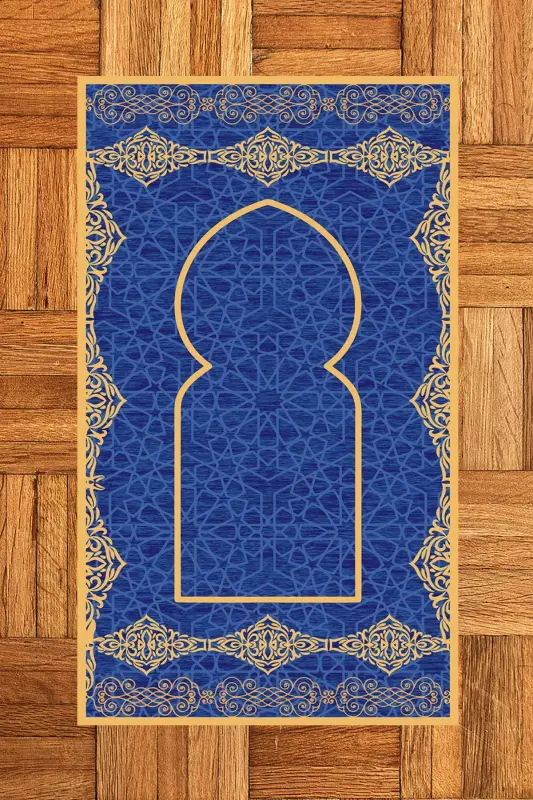 Digital Printed Washable Stylish Pattern Prayer Rug 70x130 Cm - 3