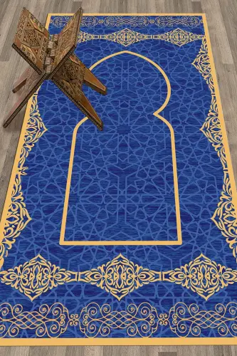 Digital Printed Washable Stylish Pattern Prayer Rug 70x130 Cm - 8