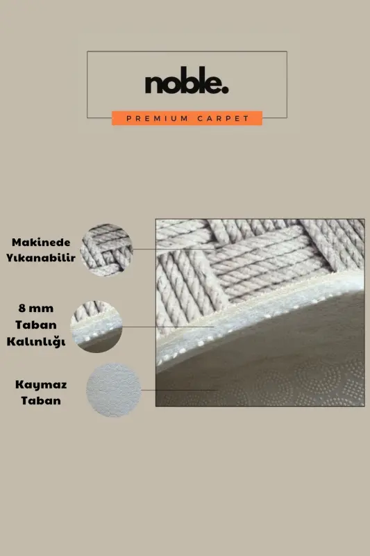 Digital Printing Laser Cutting Knitting 3D Decorative Machine Washable Living Room Kitchen and Runner Rug-Coffee - 4