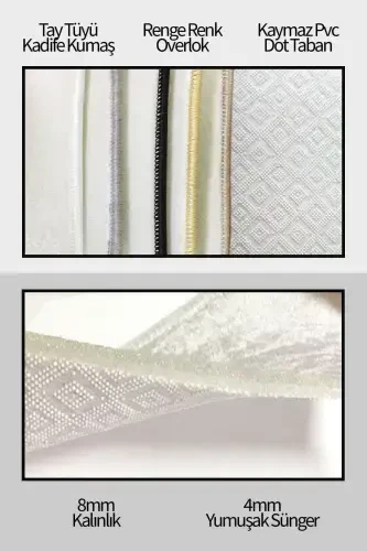 Digital Printing Washable Non-Slip Base Decorative Living Room Kitchen Carpet Runner-gray - 3