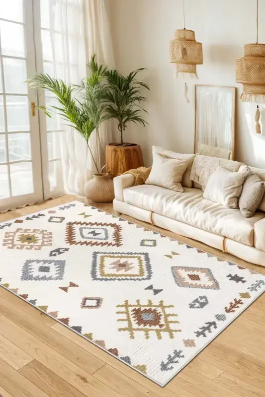 Digital Printing Washable Non-Slip Base Kitchen Carpet Living Room Carpet and Runner-colorful - WEST HOME