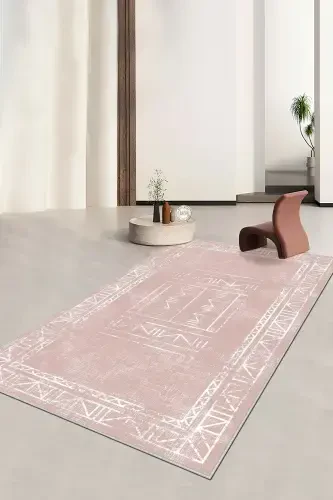 Digital Printing Washable Non-Slip Base Living Room Carpet Kitchen Carpet Runner and Bath Mat-Powder - 1