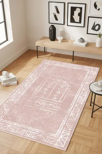 Digital Printing Washable Non-Slip Base Living Room Carpet Kitchen Carpet Runner and Bath Mat-Powder - 2