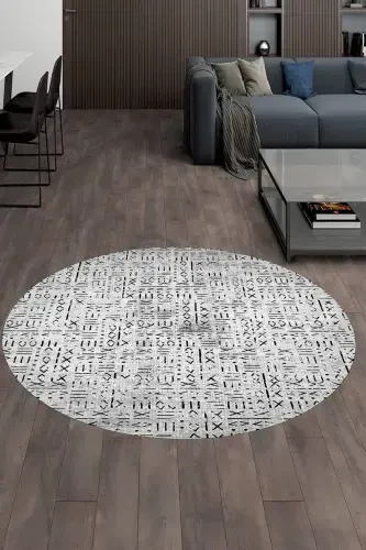 Digitally Printed Machine Washable Living Room Carpet Kitchen Carpet Round Carpet-Round - 1