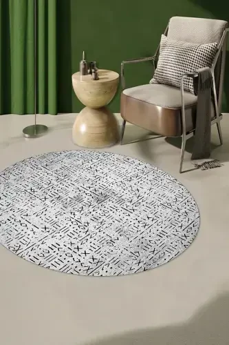 Digitally Printed Machine Washable Living Room Carpet Kitchen Carpet Round Carpet-Round - 3
