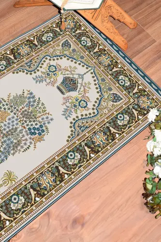 Digitally Printed Washable Classic Pattern Gift Prayer Rug 70x130, Prayer Rug-29-blue,-BLUE - EY HOME (1)