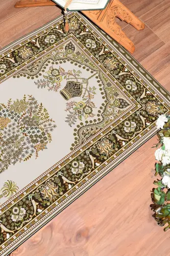 Digitally Printed Washable Classic Pattern Gift Prayer Rug 70x130, Prayer Rug-29-coffee,-BROWN - EY HOME (1)