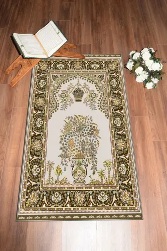 Digitally Printed Washable Classic Pattern Gift Prayer Rug 70x130, Prayer Rug-29-coffee,-BROWN - 3