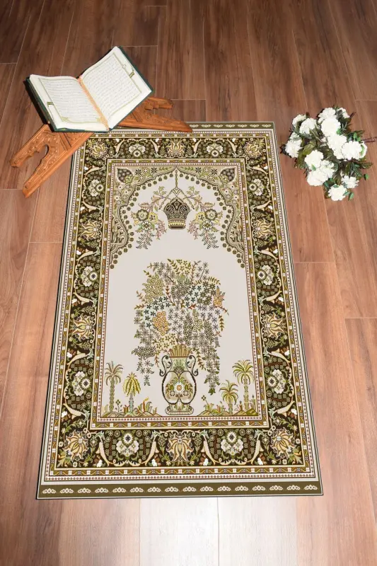 Digitally Printed Washable Classic Pattern Gift Prayer Rug 70x130, Prayer Rug-29-coffee,-BROWN - 3